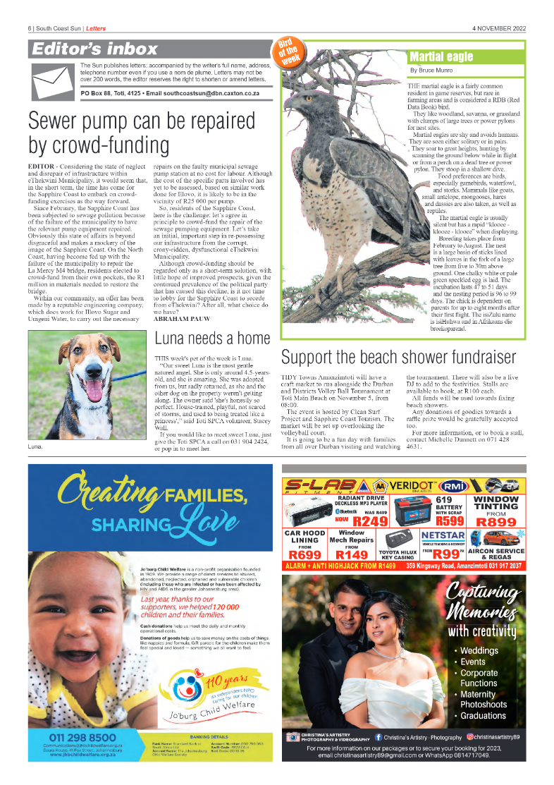 South Coast Sun 4 November 2022 page 6