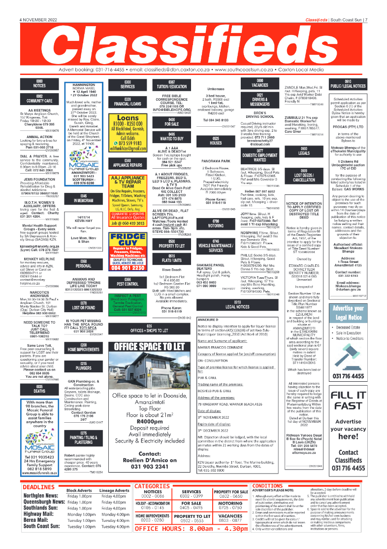 South Coast Sun 4 November 2022 page 7