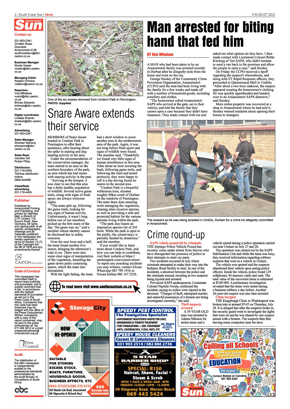 South Coast Sun 5 August 2022 page 2