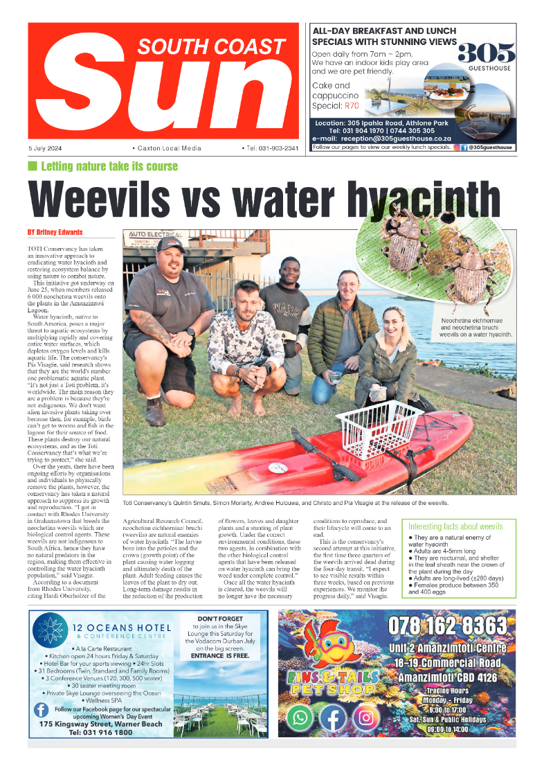 South Coast Sun 5 July 2024 page 1