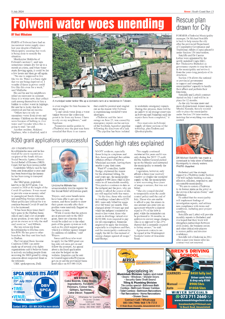 South Coast Sun 5 July 2024 page 3
