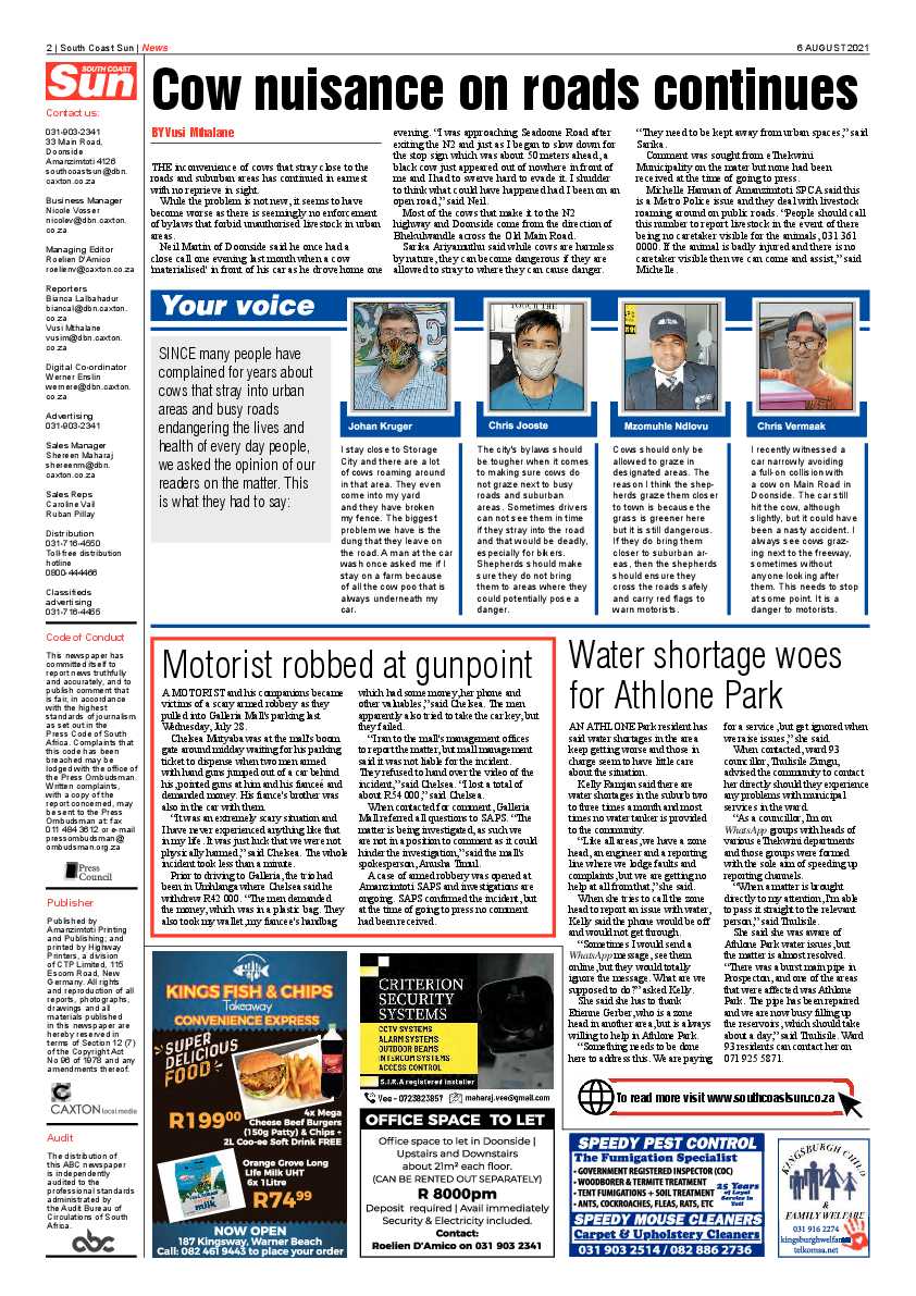 South Coast Sun 6 August 2021 page 2