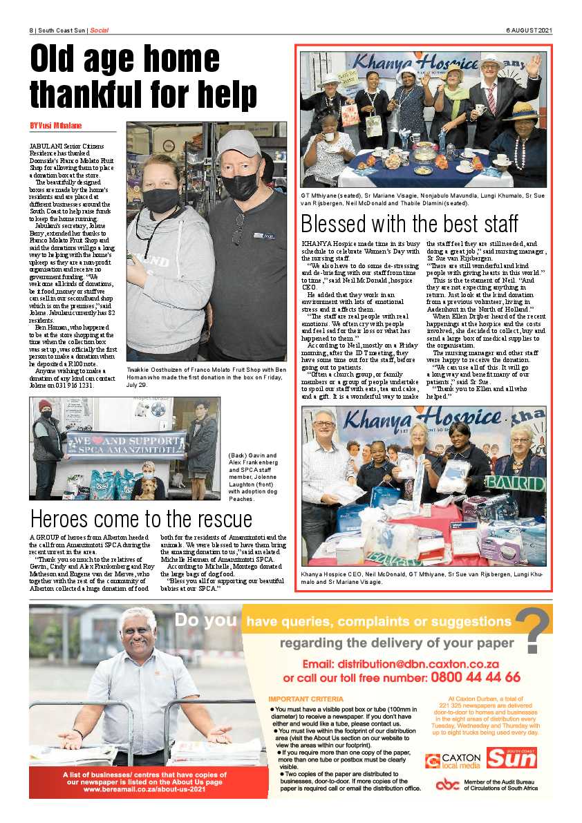 South Coast Sun 6 August 2021 page 8