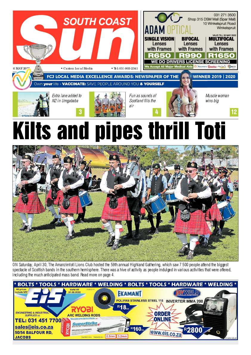 South Coast Sun 6 May 2022 page 1