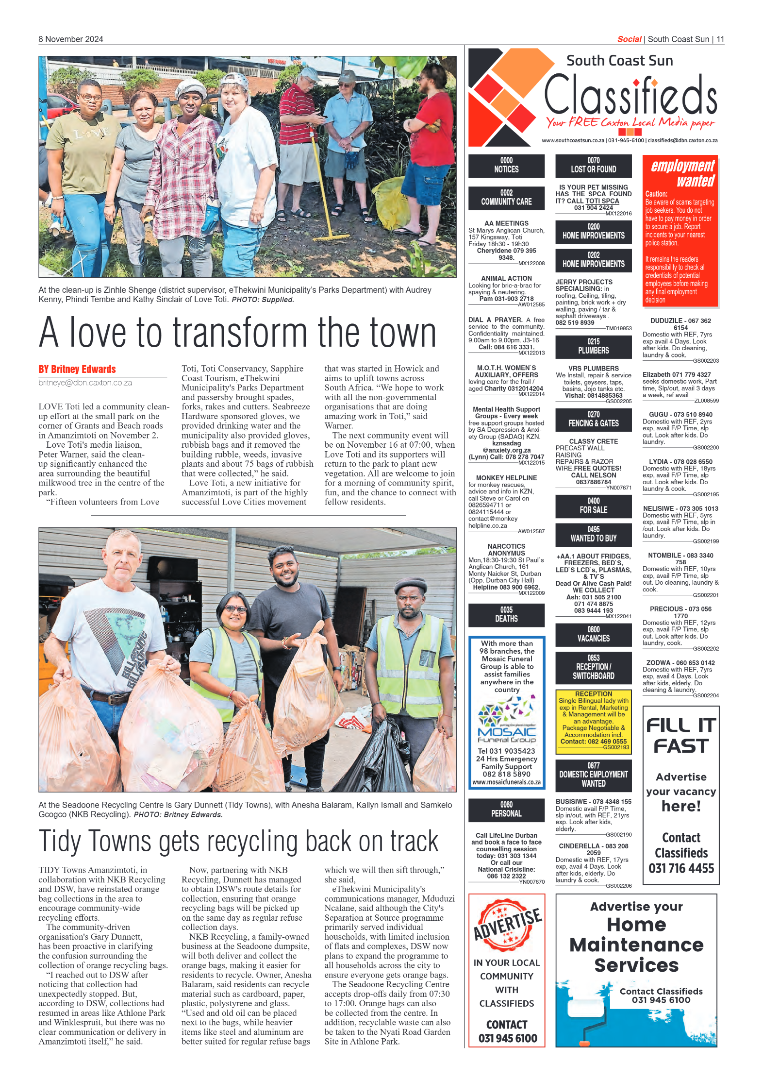 South Coast Sun 8 November 2024 page 11