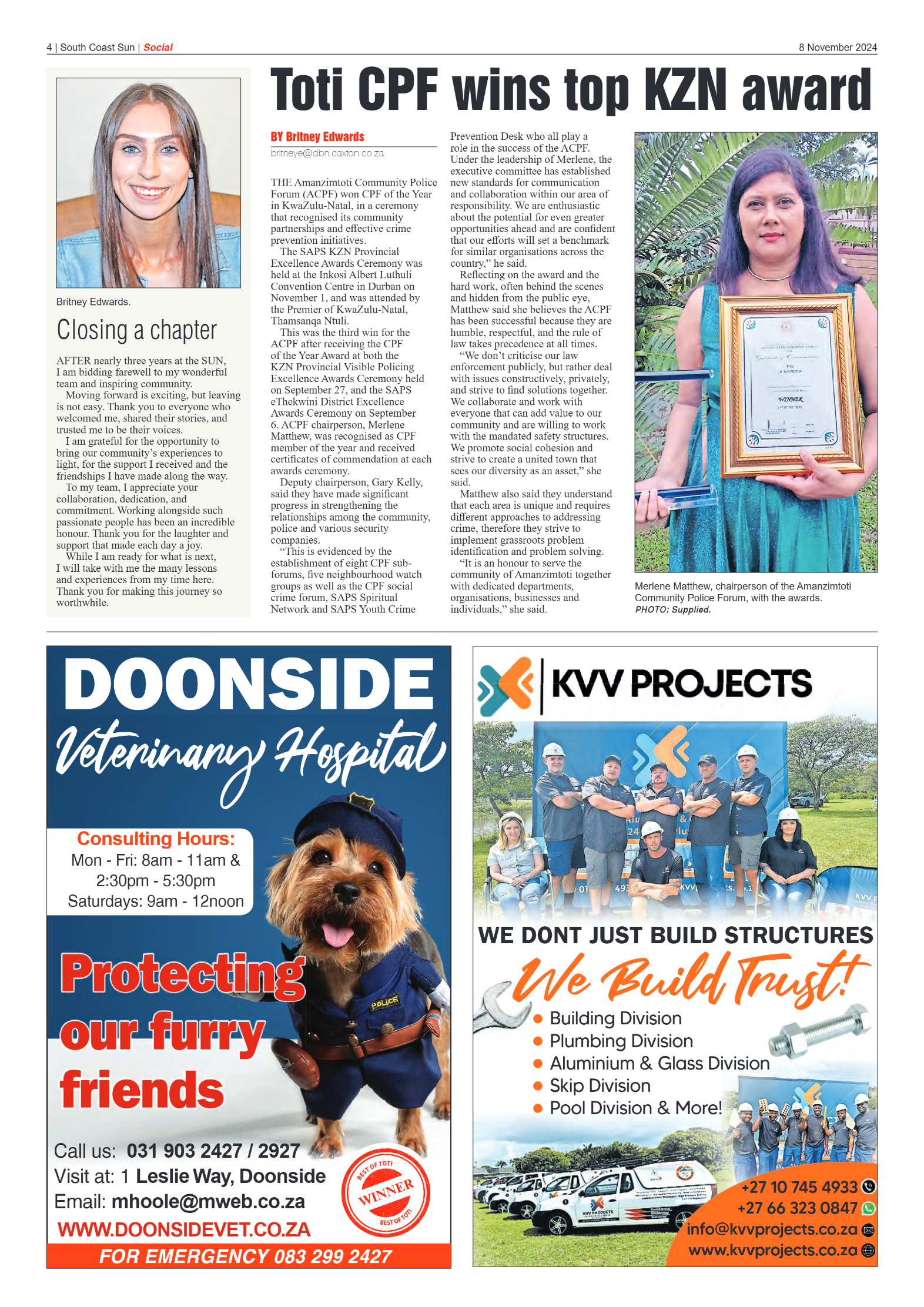 South Coast Sun 8 November 2024 page 4