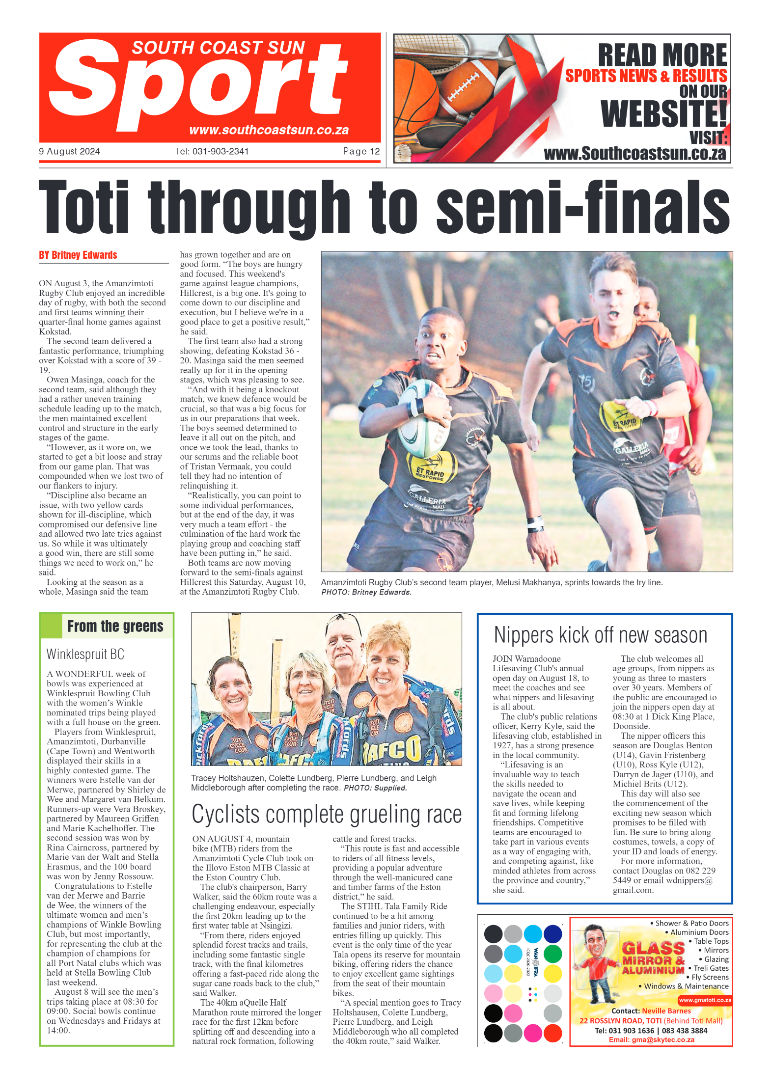 South Coast Sun 9 August 2024 page 12
