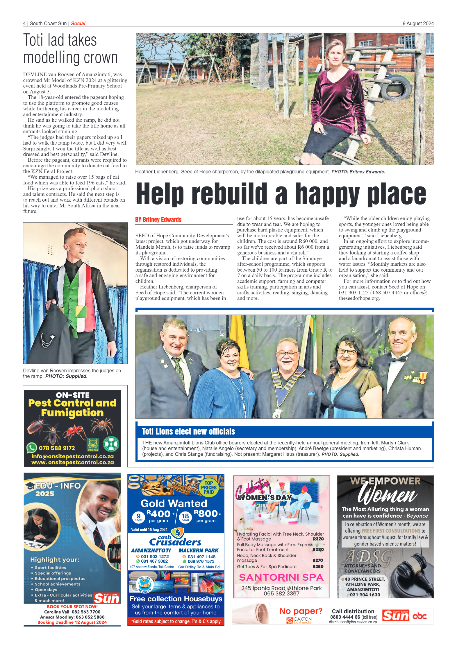 South Coast Sun 9 August 2024 page 4