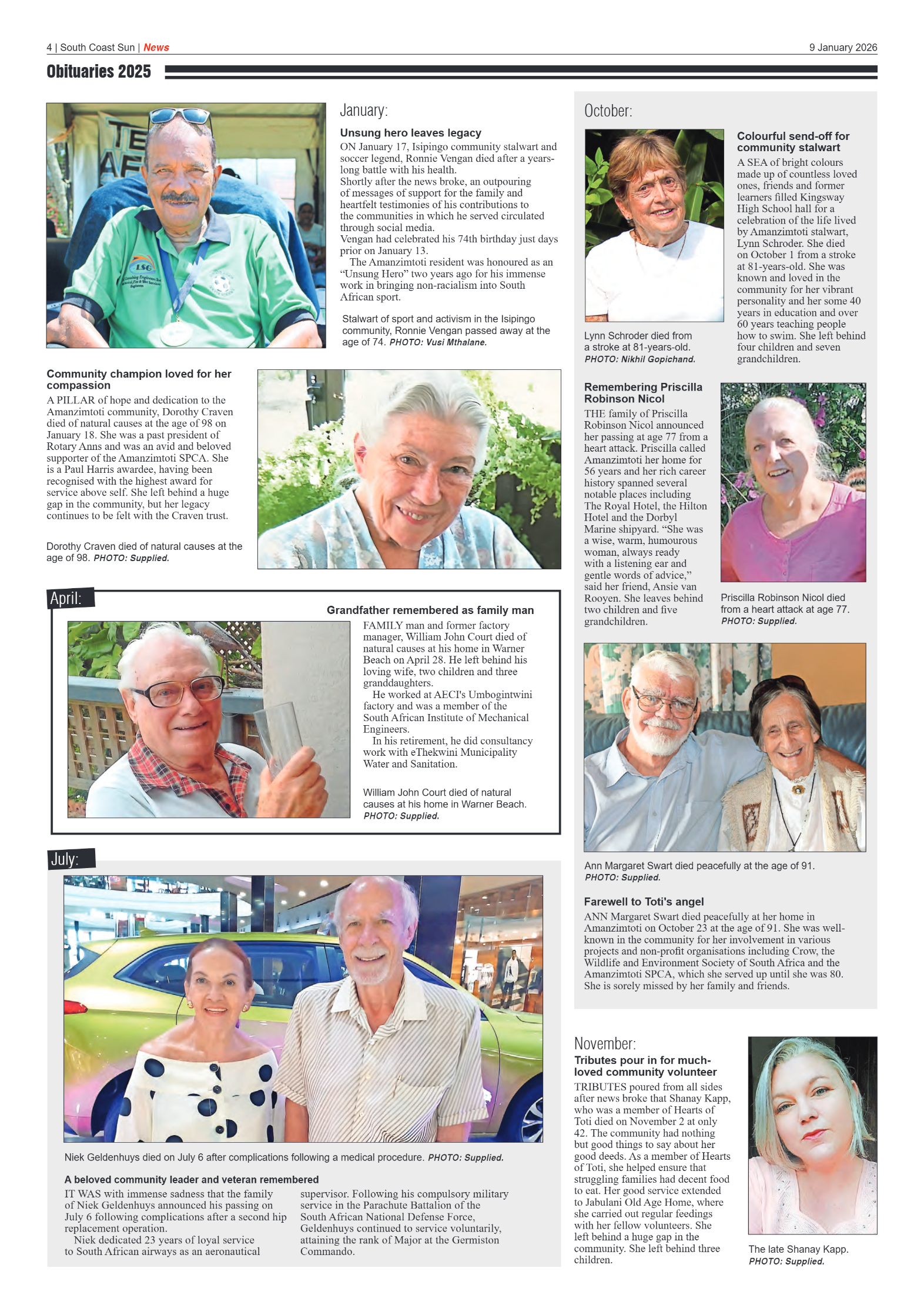 South Coast Sun 9 January 2026 page 4
