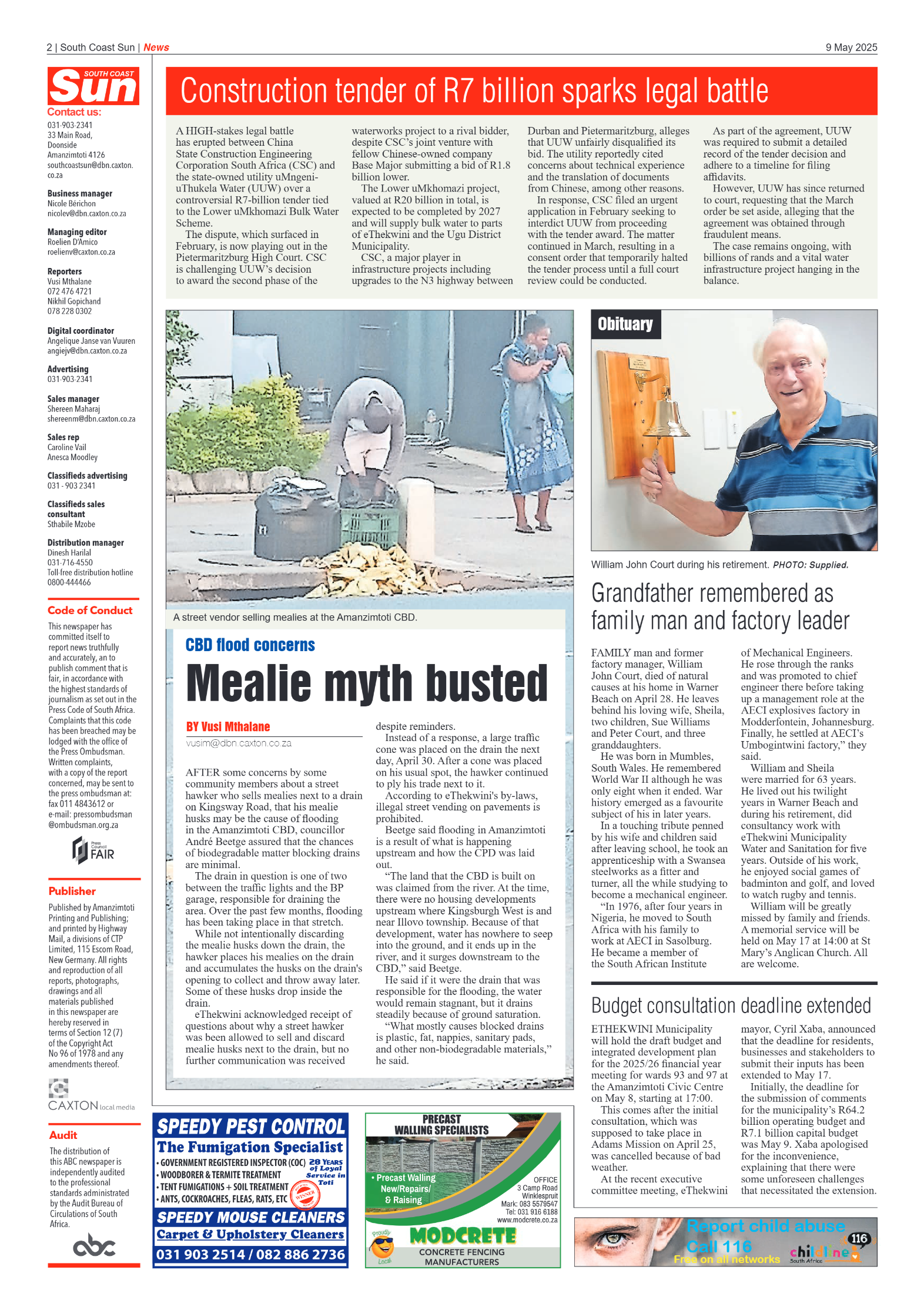 South Coast Sun 9 May 2025 page 2