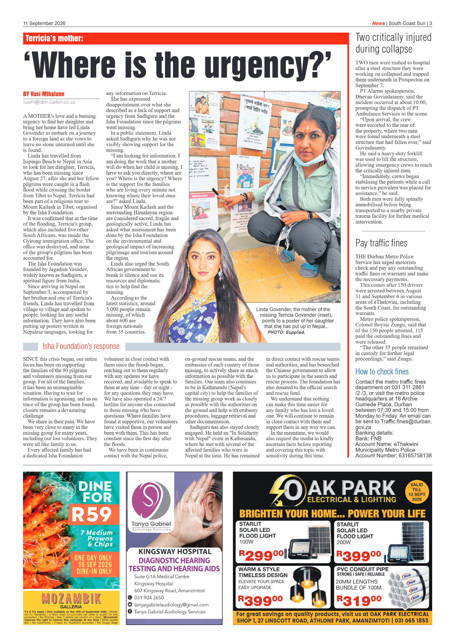 South Coast Sun 11 September 2026 page 3