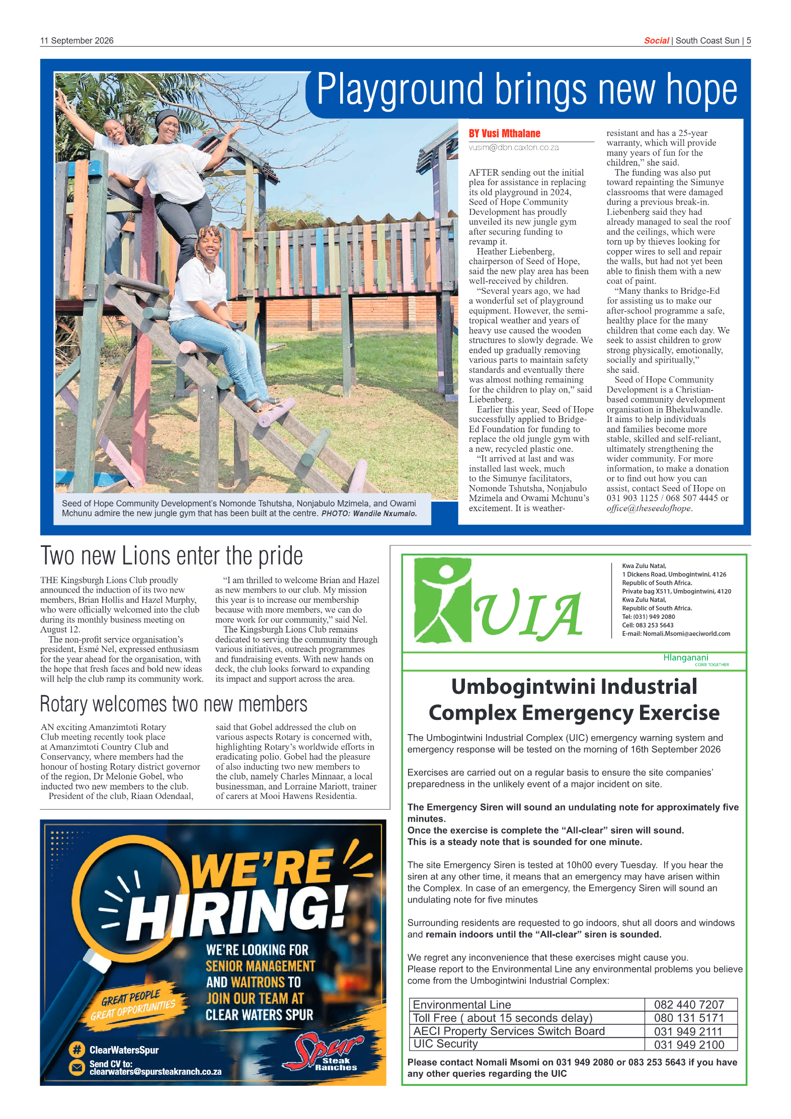 South Coast Sun 11 September 2026 page 5