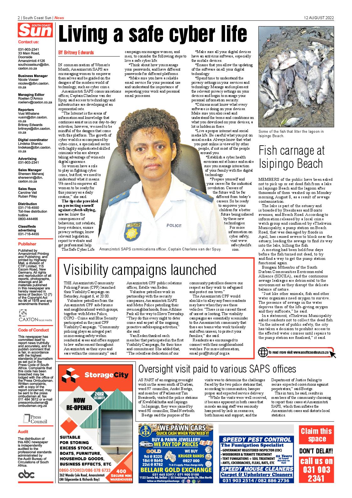 Southcoast Sun 12 August 2022 page 2