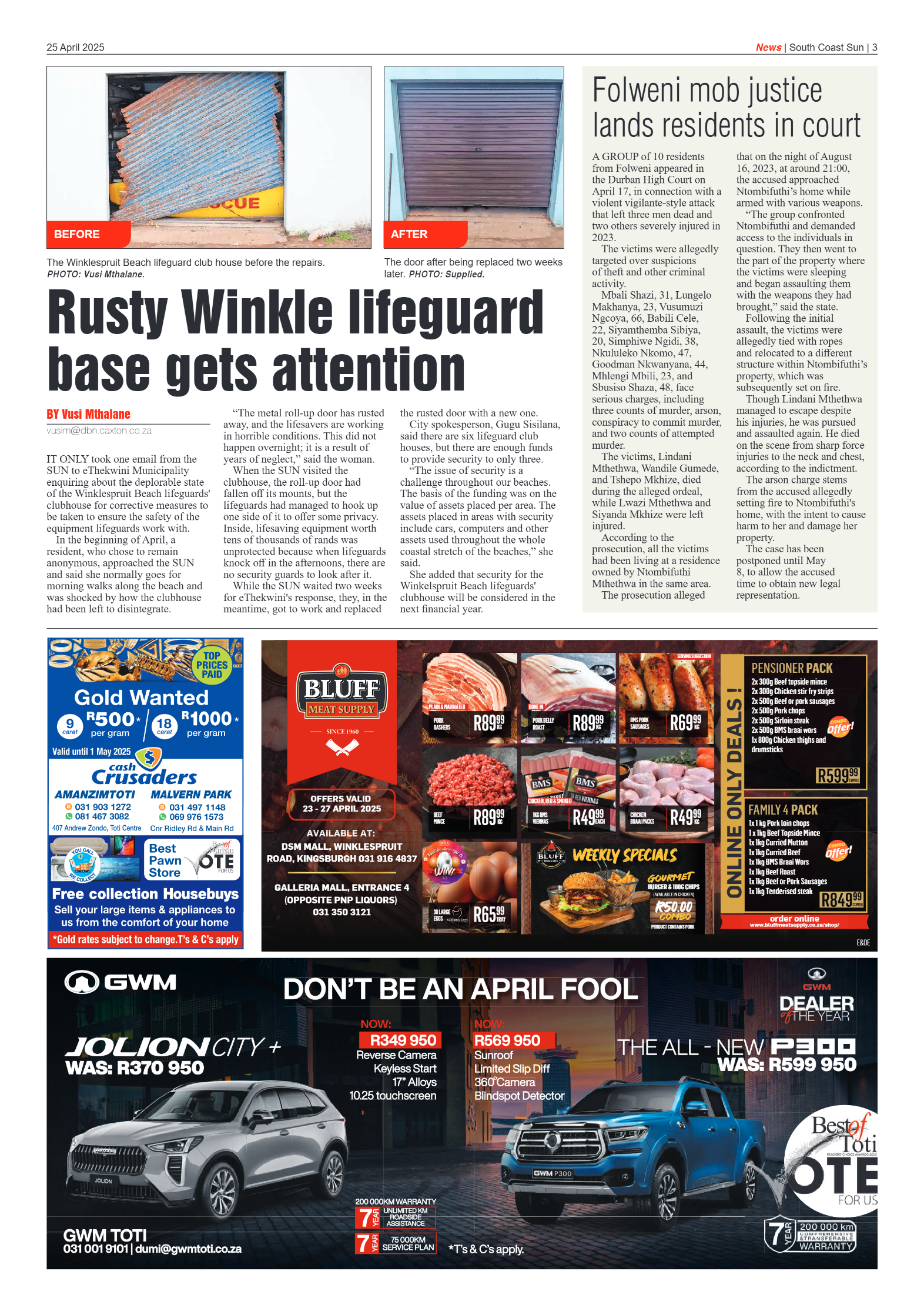 South Coast Sun 25 April 2025 page 3