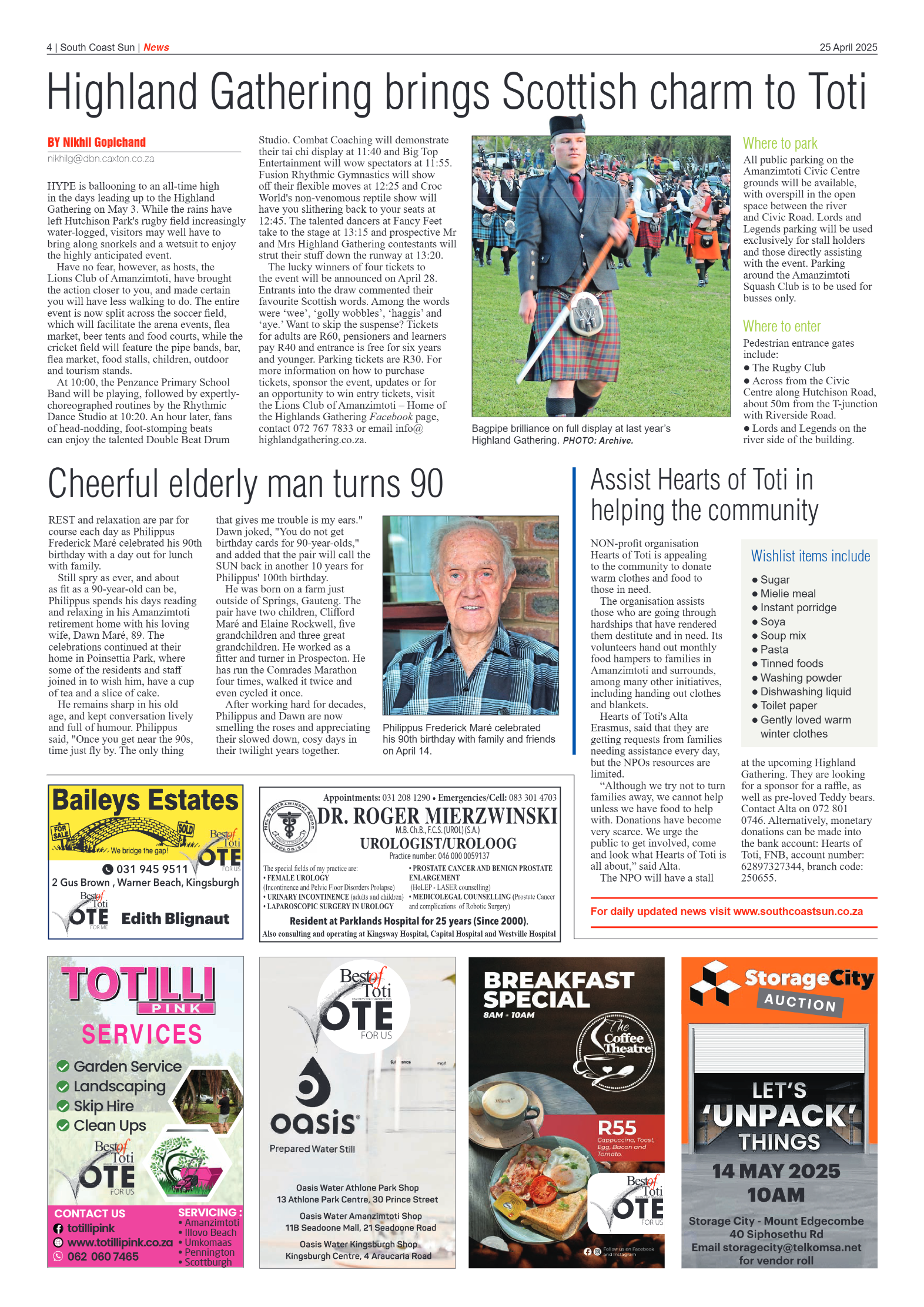 South Coast Sun 25 April 2025 page 4