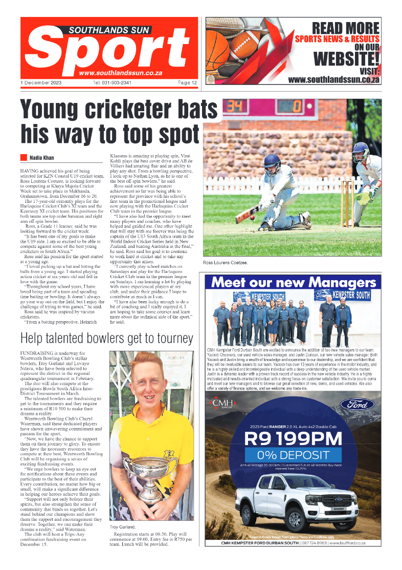 Southlands Sun 01 December 2023 page 12
