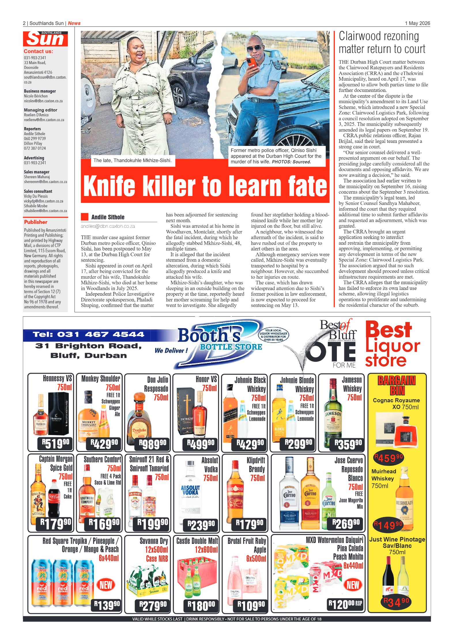 Southlands Sun 01 May 2026 page 2