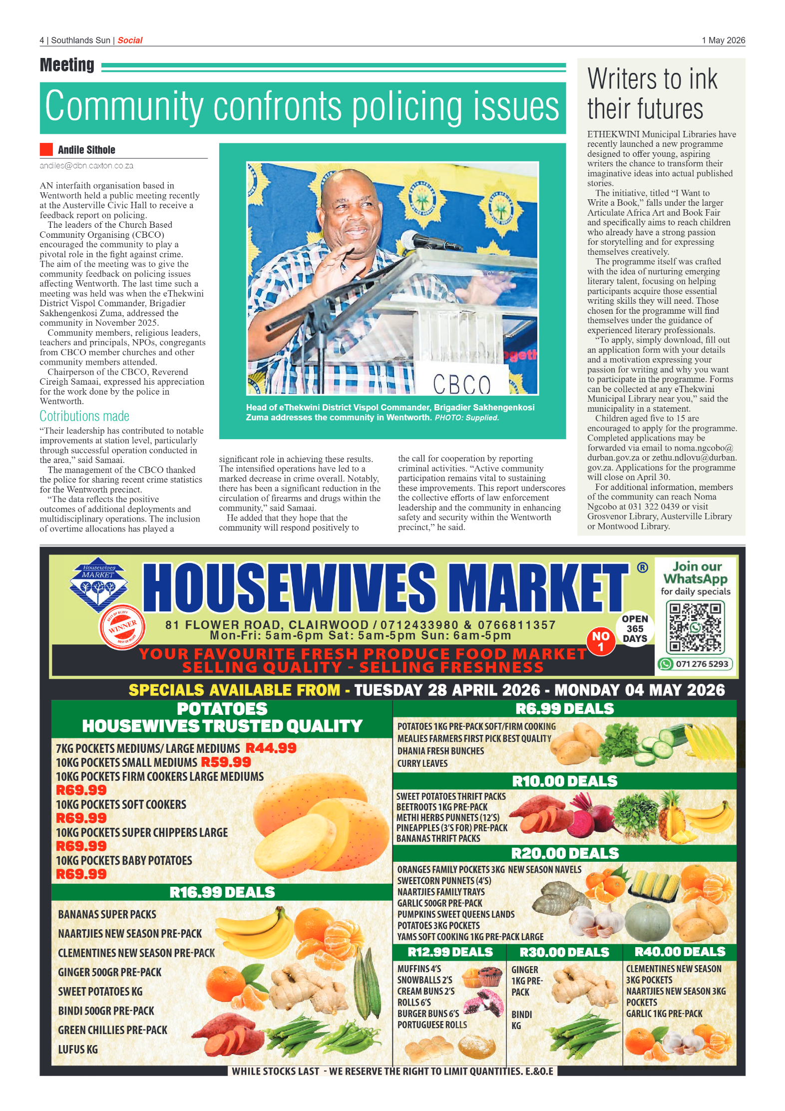 Southlands Sun 01 May 2026 page 4