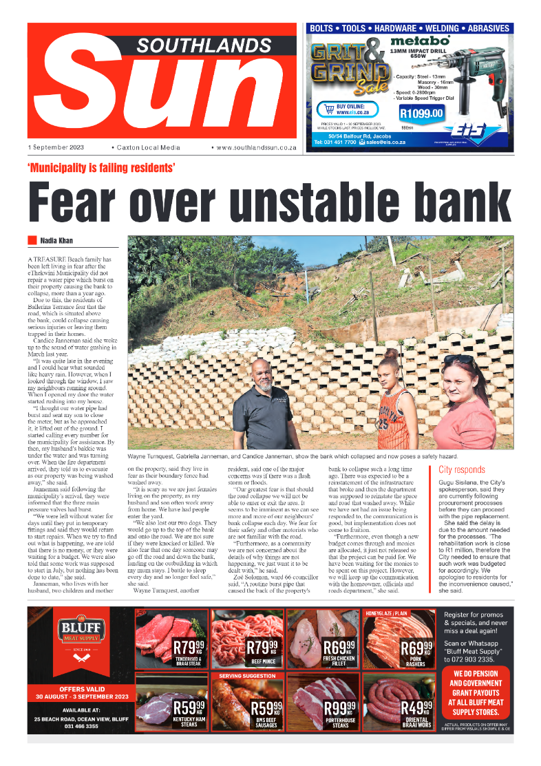 Southlands Sun 01 September 2023 page 1