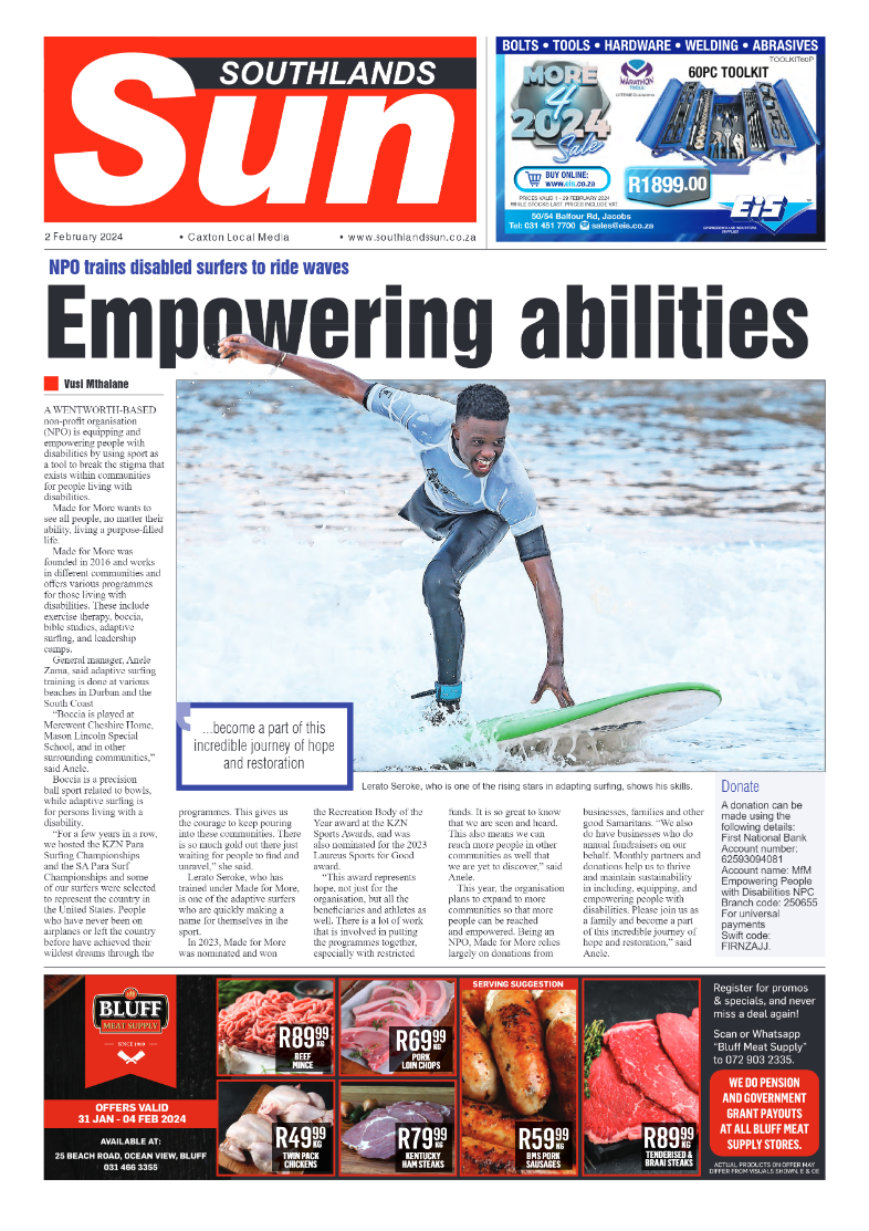 Southlands Sun 02 February 2024 page 1