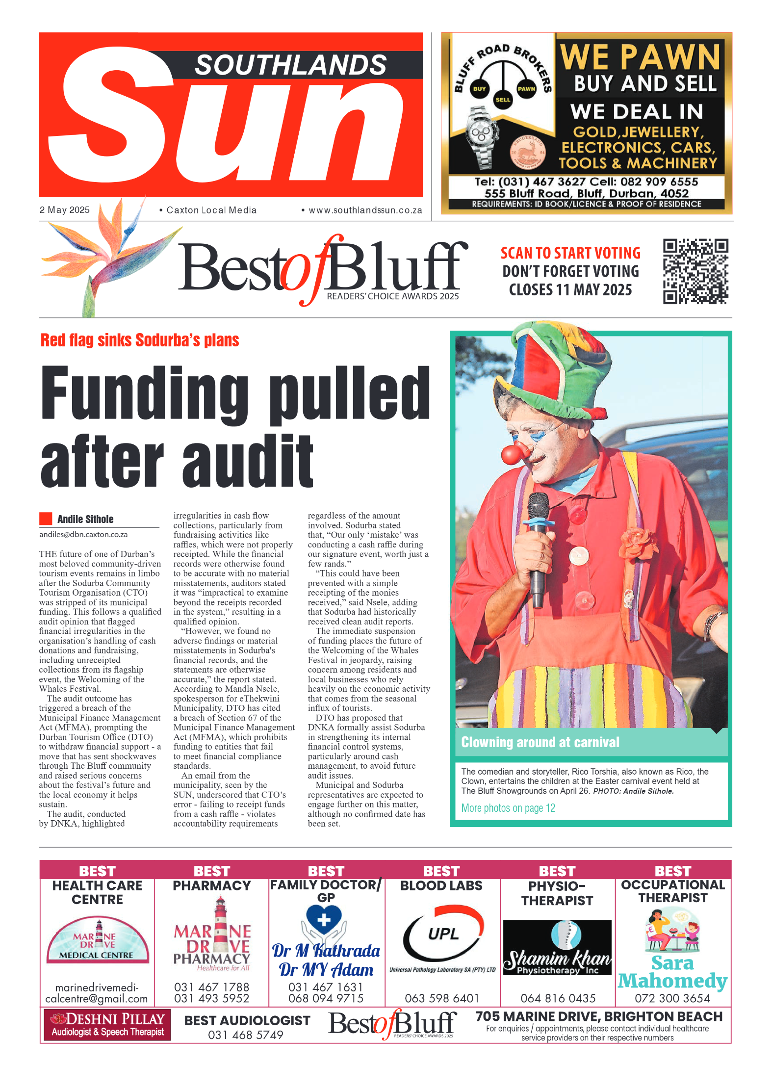 Southlands Sun 02 May 2025 page 1