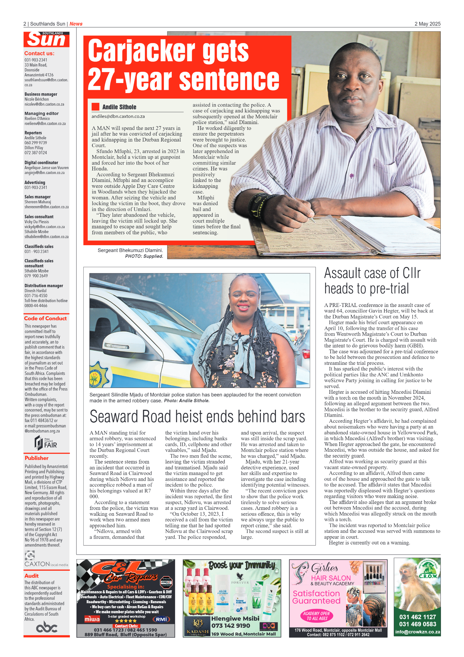 Southlands Sun 02 May 2025 page 2