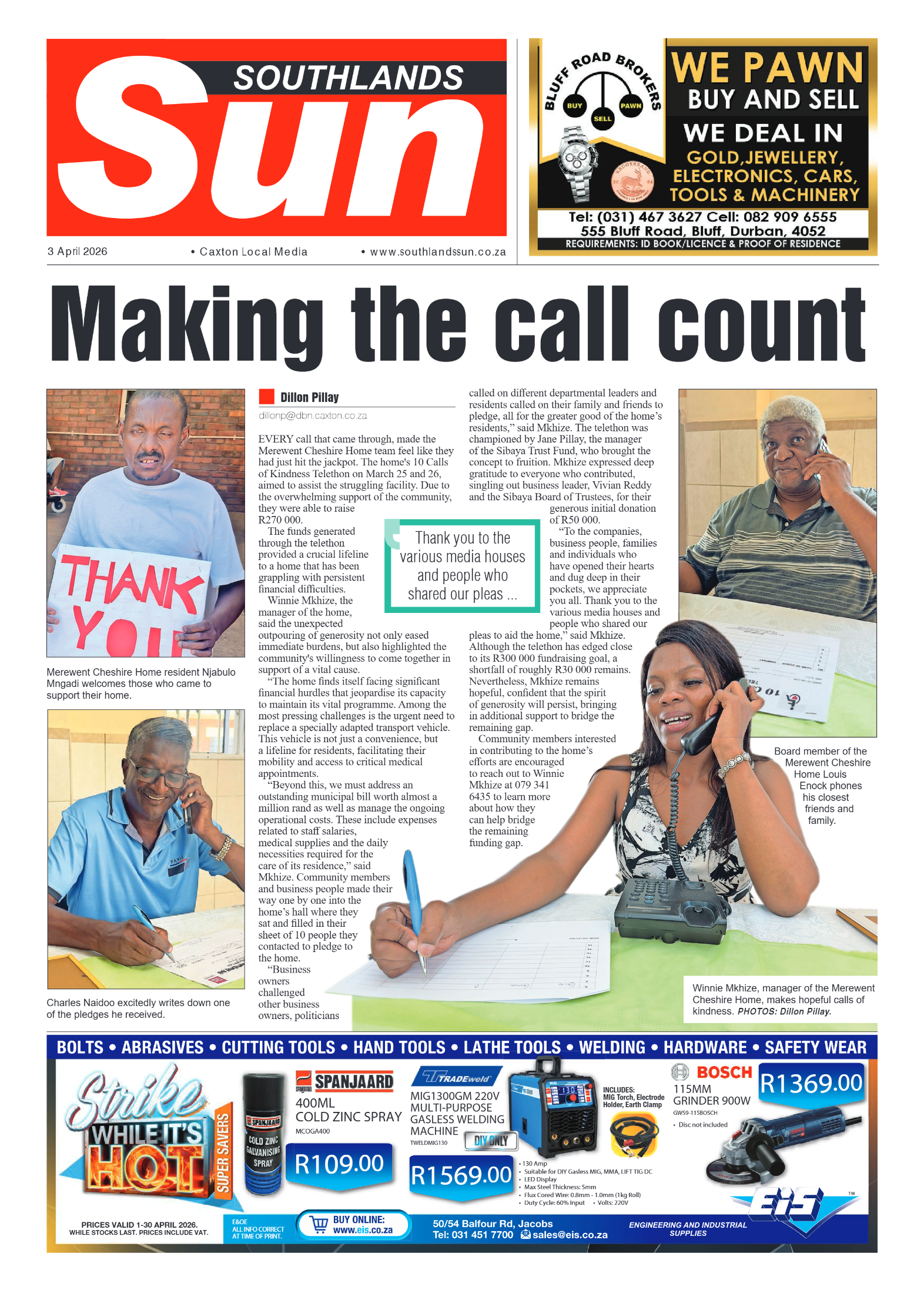 Southlands Sun 03 April 2026 page 1