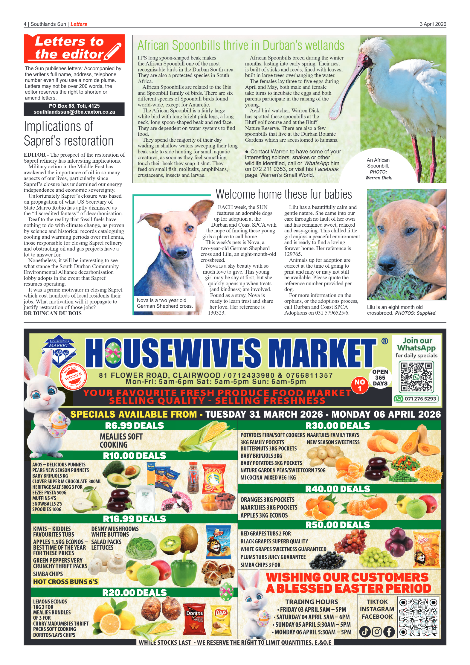Southlands Sun 03 April 2026 page 4