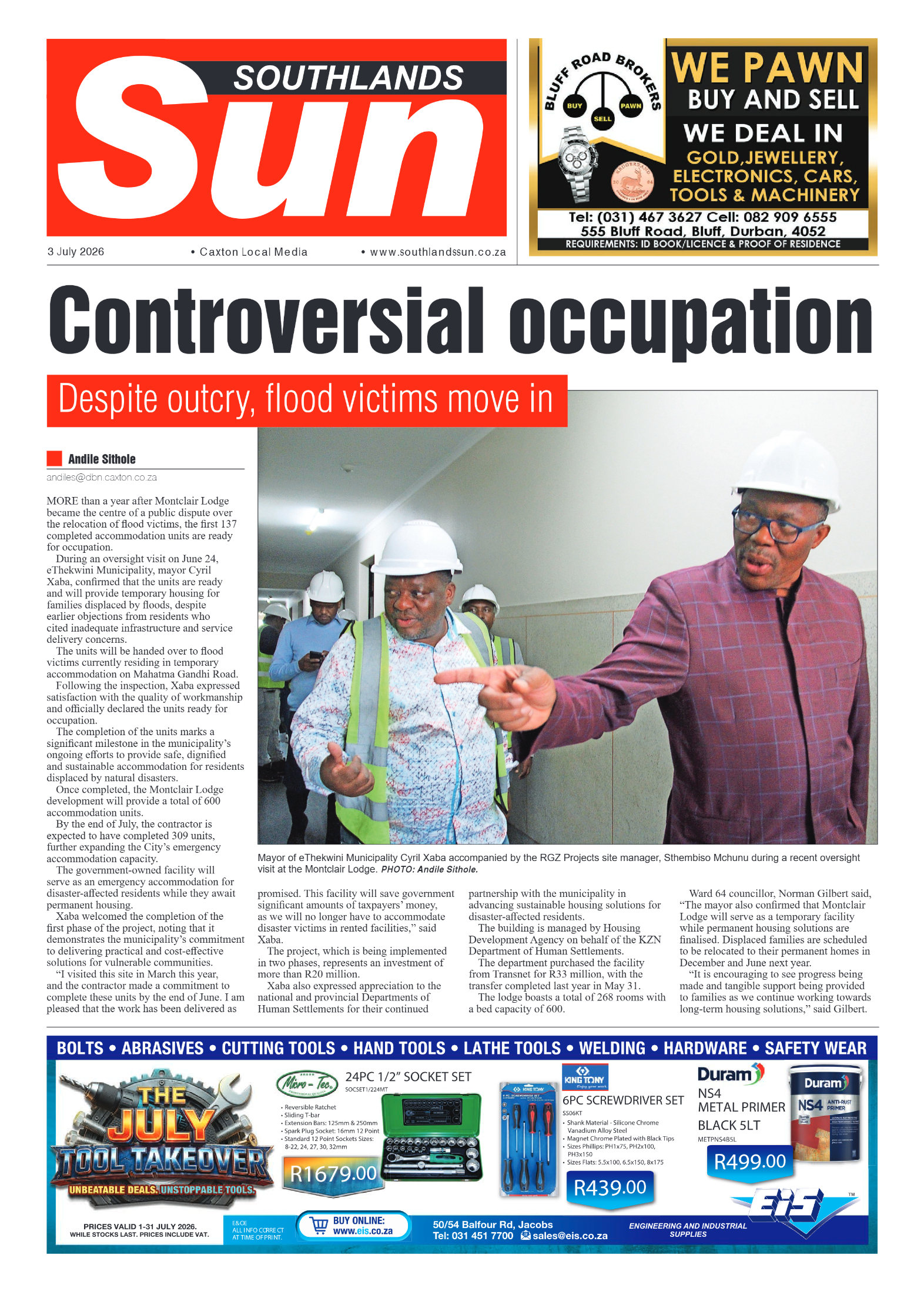 Southlands Sun 03 July 2026 page 1