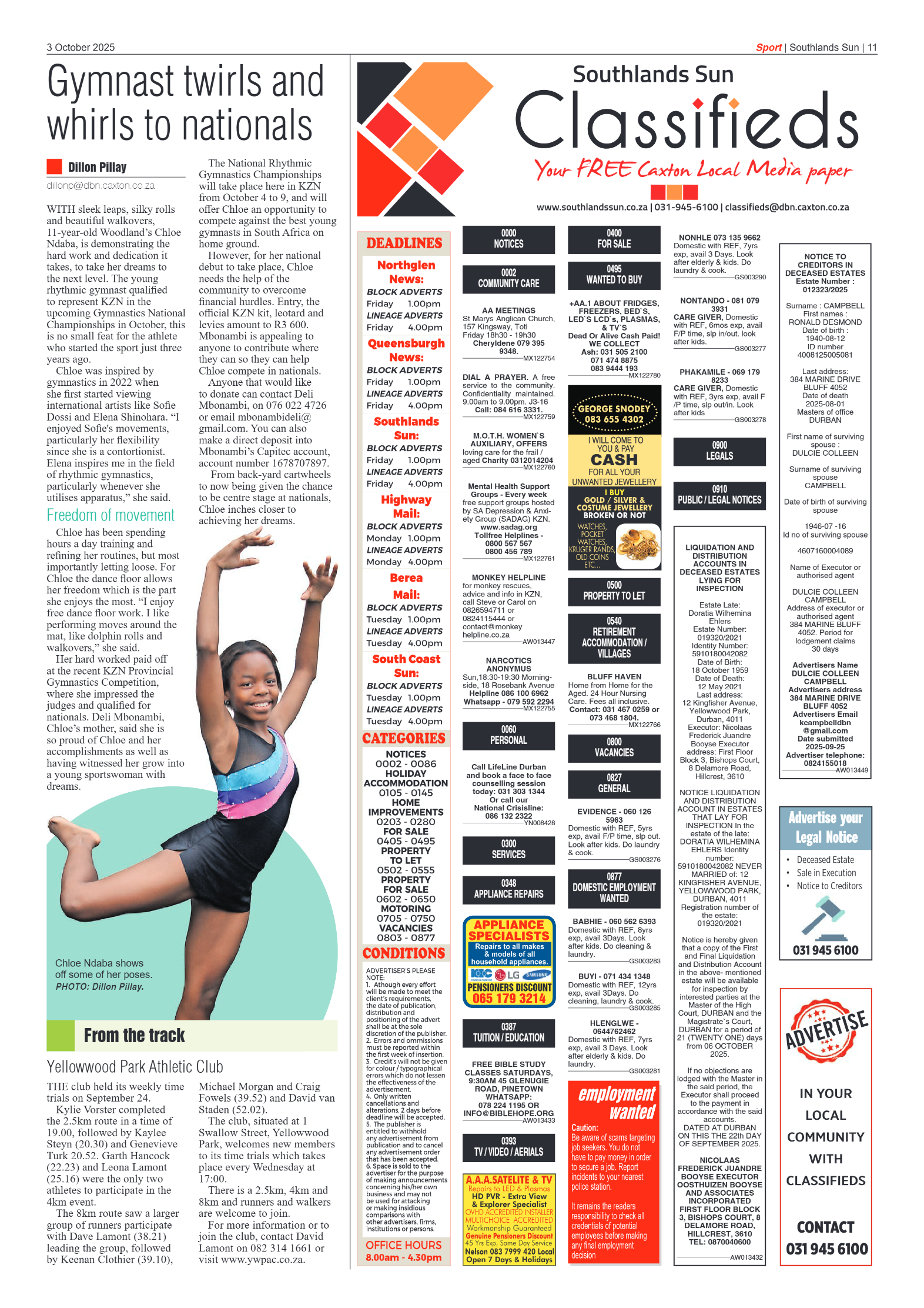 Southlands Sun 03 October 2025 page 11
