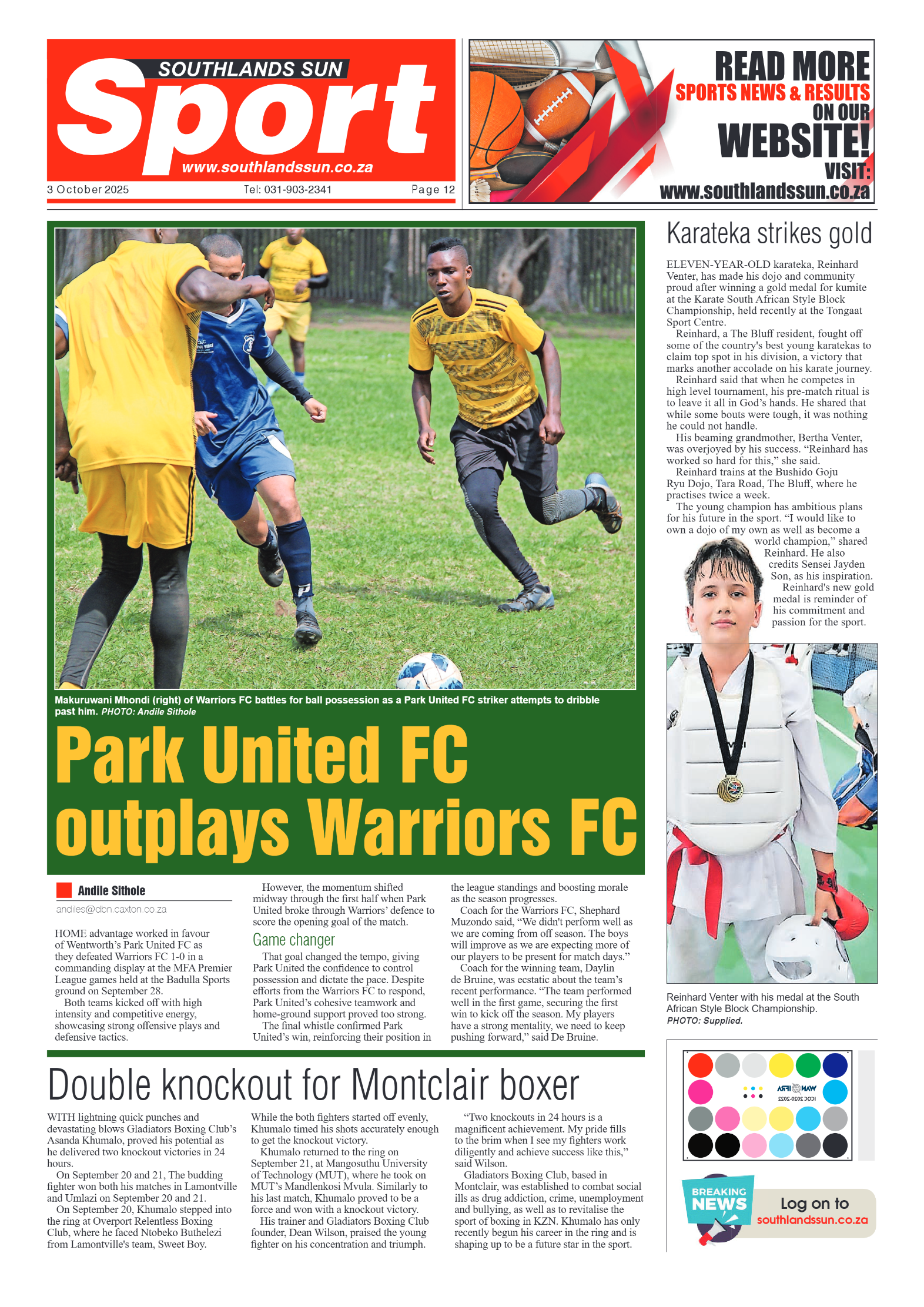 Southlands Sun 03 October 2025 page 12
