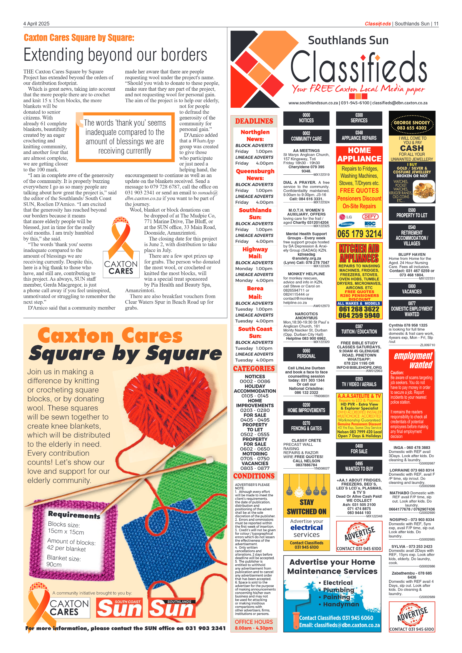 Southlands Sun 4 April 2025 page 11