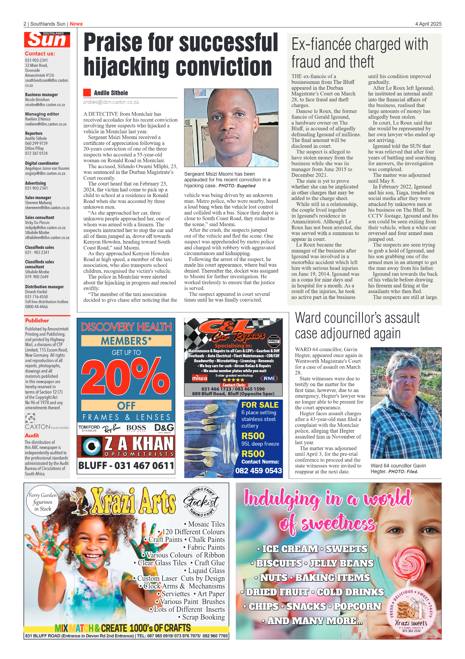 Southlands Sun 4 April 2025 page 2