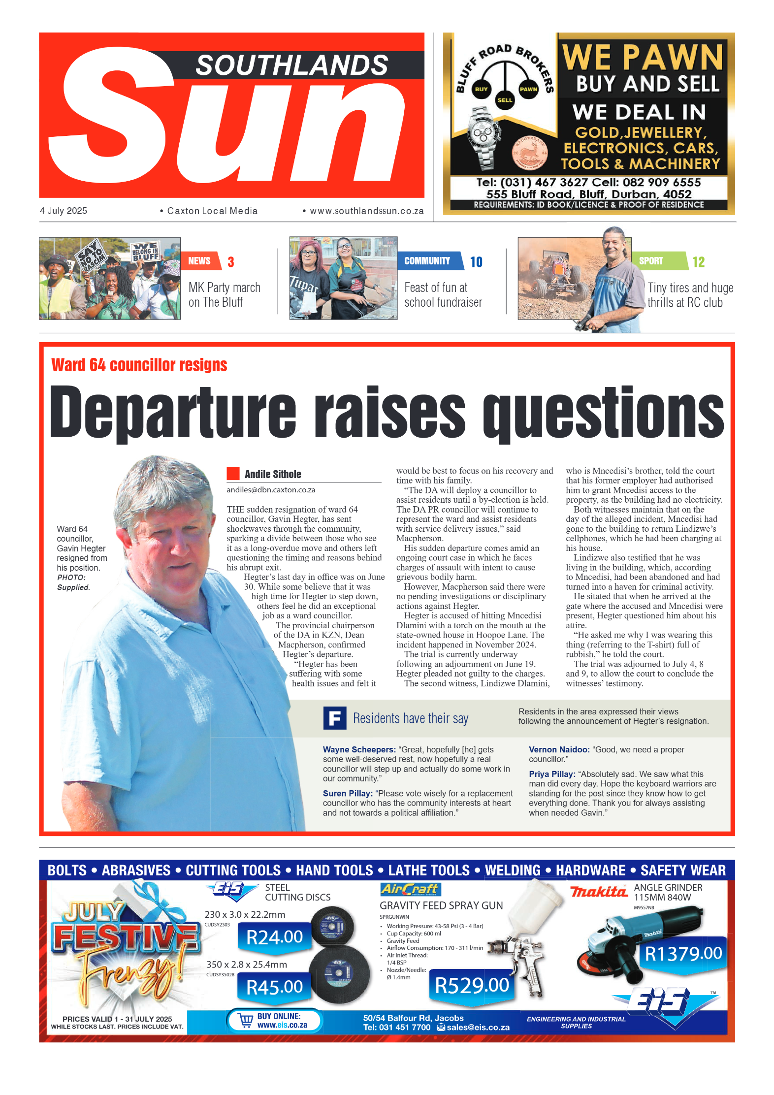 Southlands Sun 04 July 2025 page 1