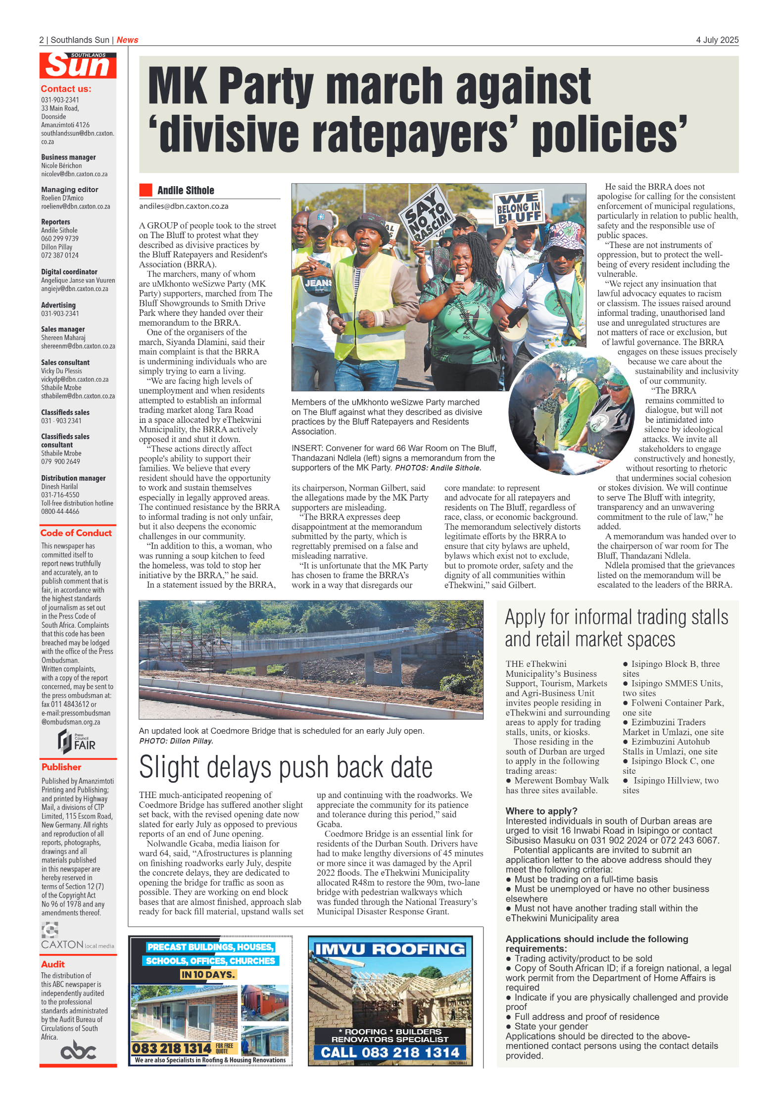 Southlands Sun 04 July 2025 page 2