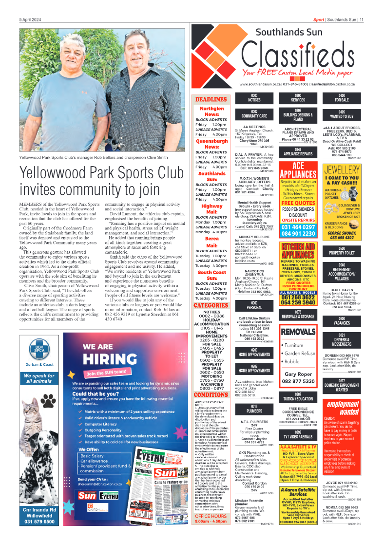 Southlands Sun 05 April 2024 page 11