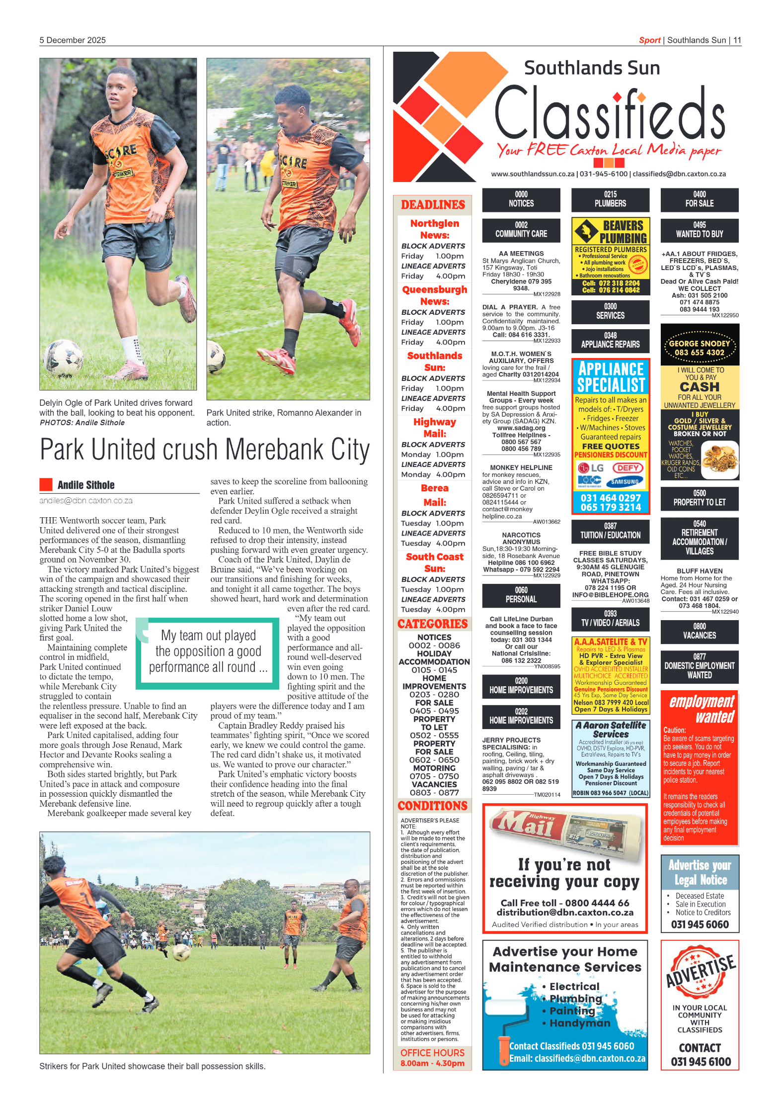 Southlands Sun 05 December 2025 page 11