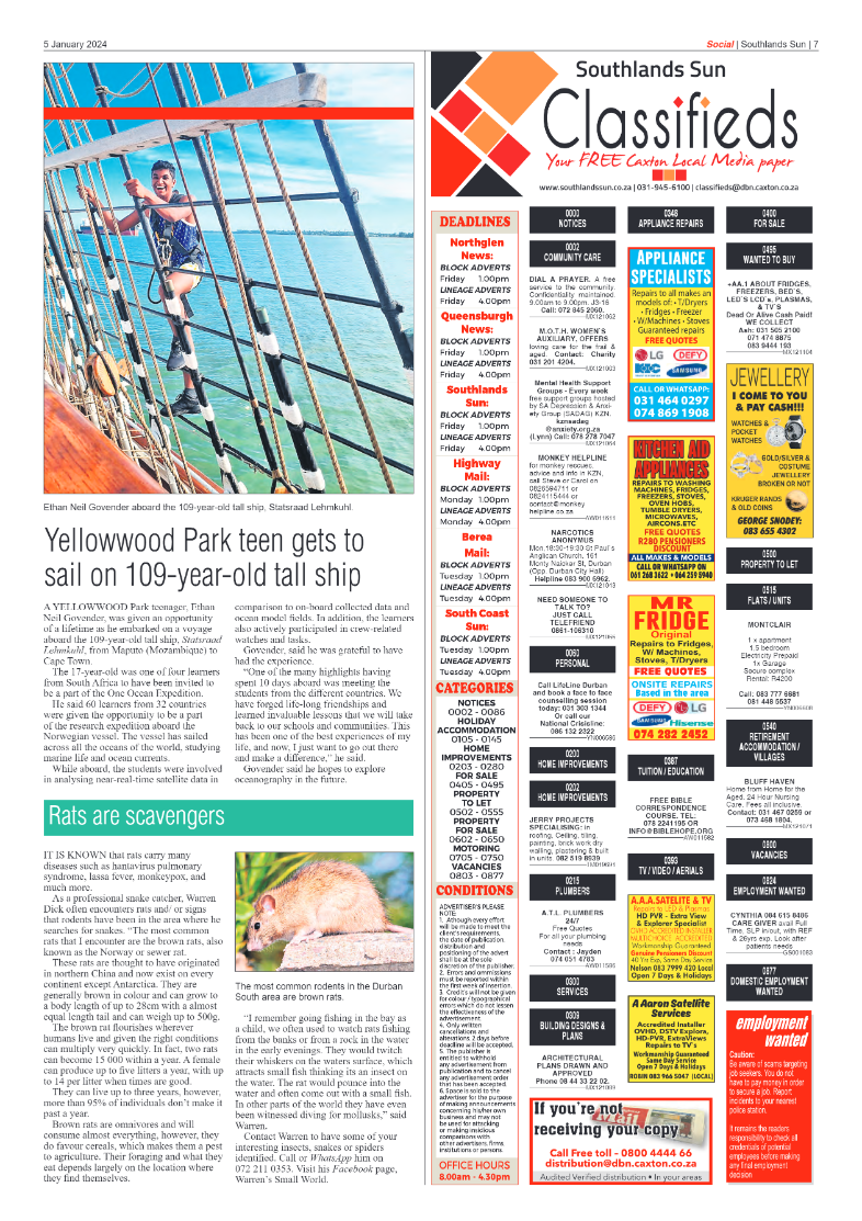 Southlands Sun 05 January 2024 page 7