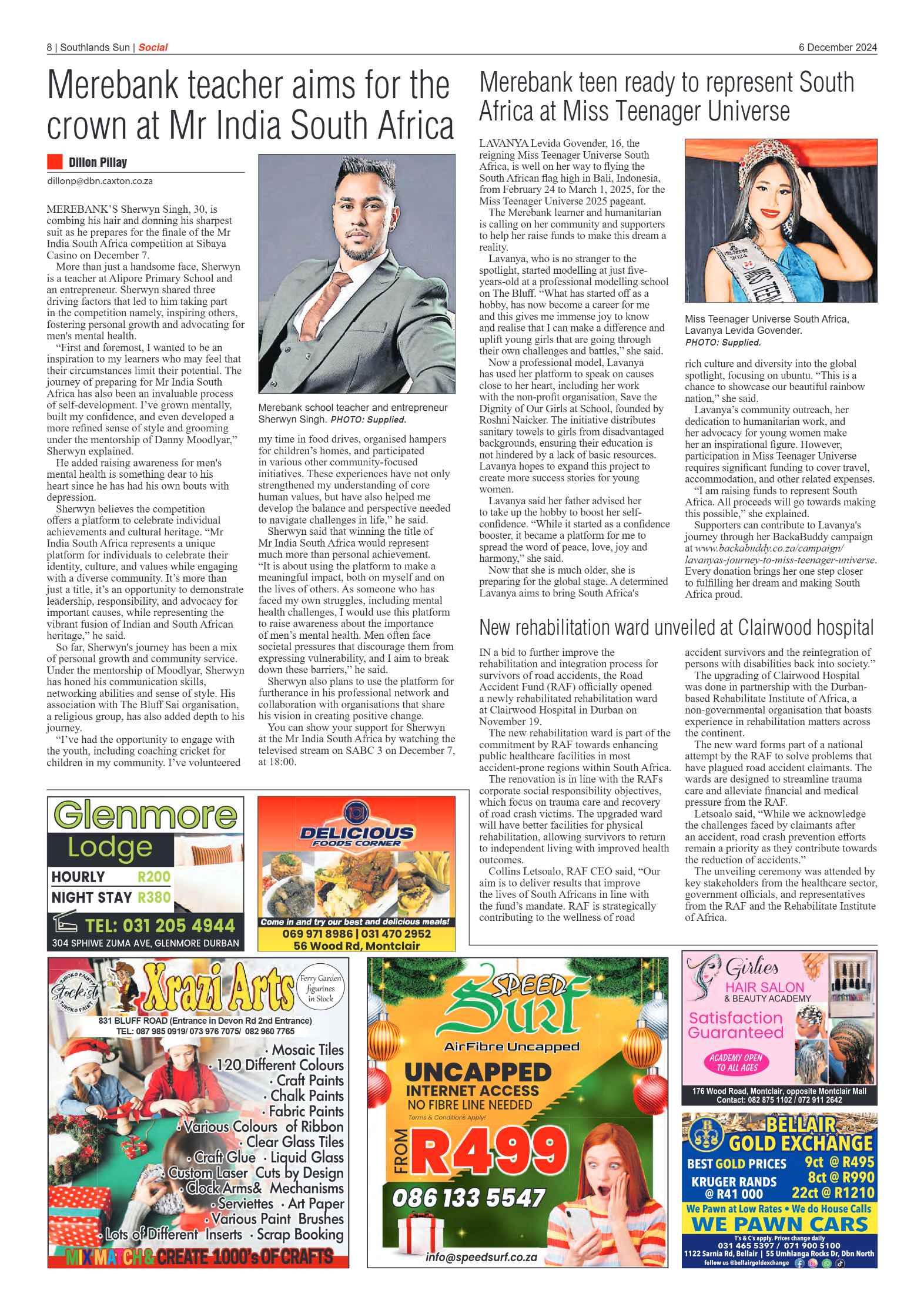 Southlands Sun 06 December 2024 page 8