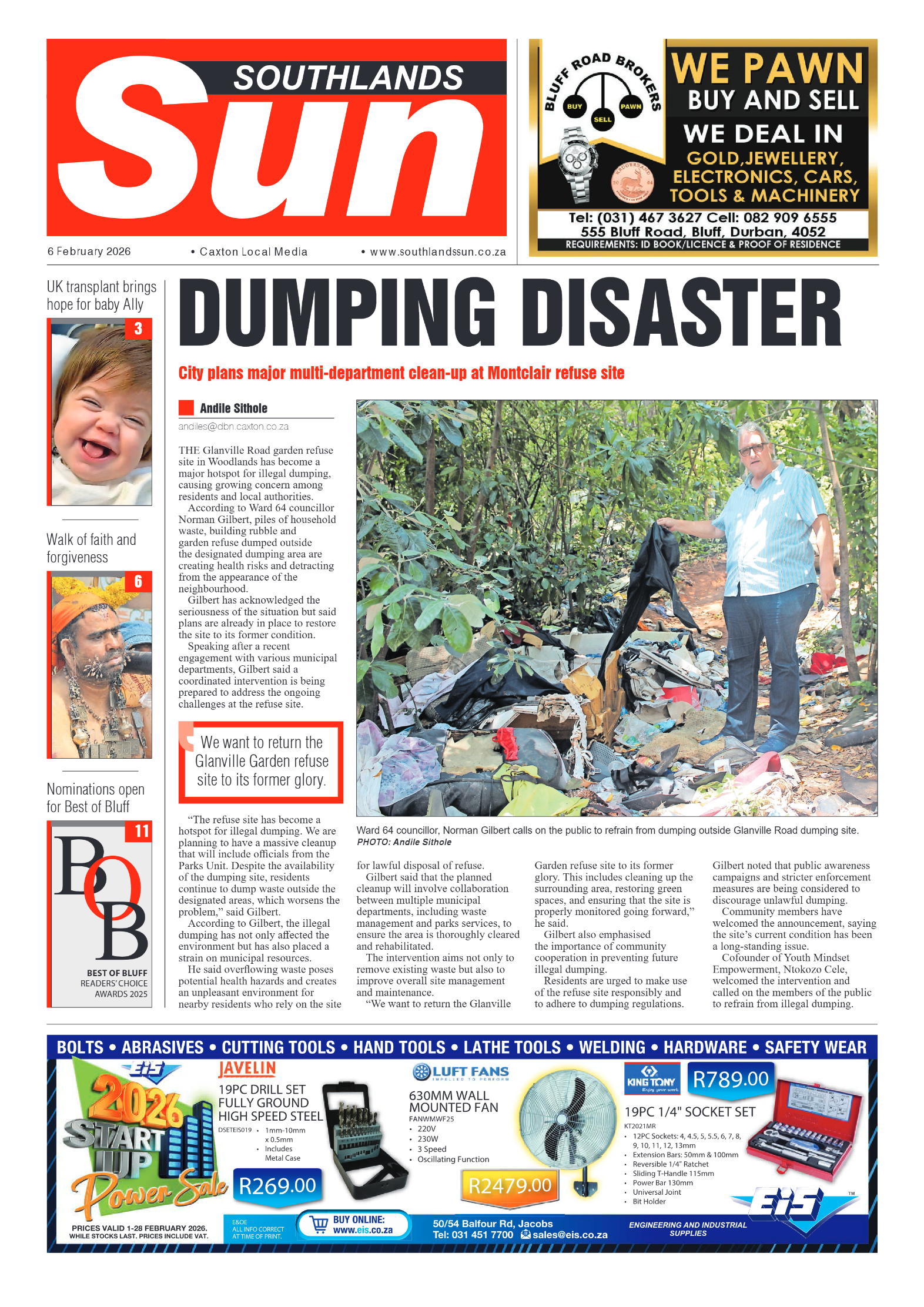 Southlands Sun 06 February 2026 page 1
