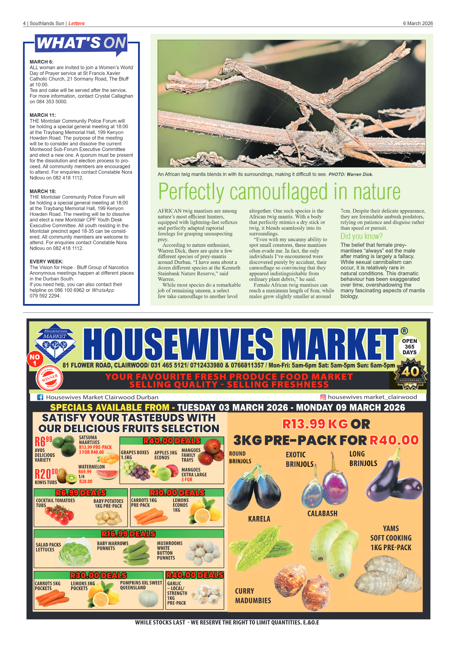 Southlands Sun 06 March 2026 page 4