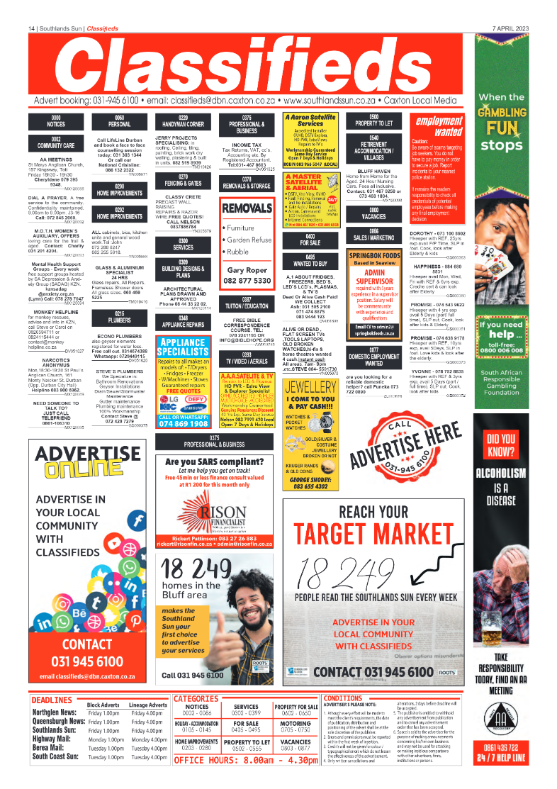 Southlands Sun 07 April 2023 page 14