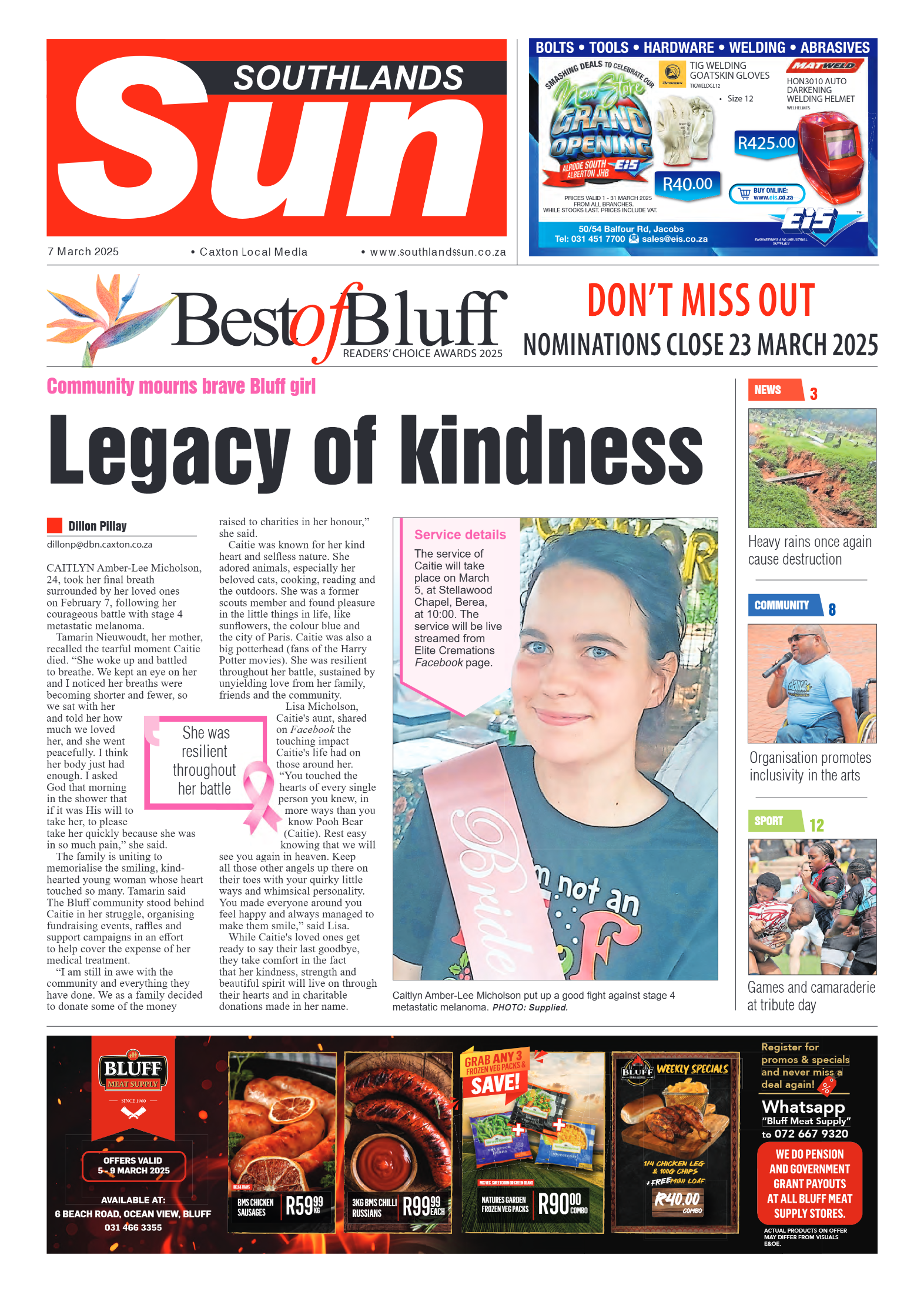 Southlands Sun 07 March 2025 page 1