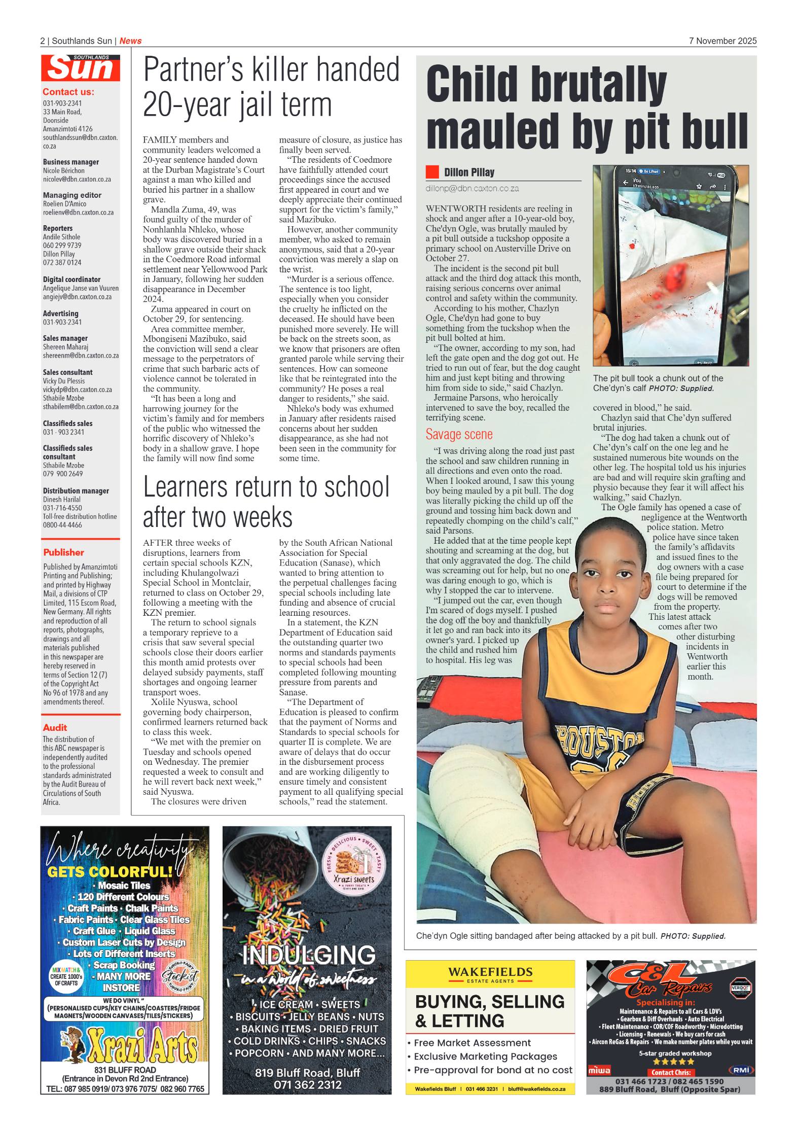 Southlands Sun 07 November 2025 page 2