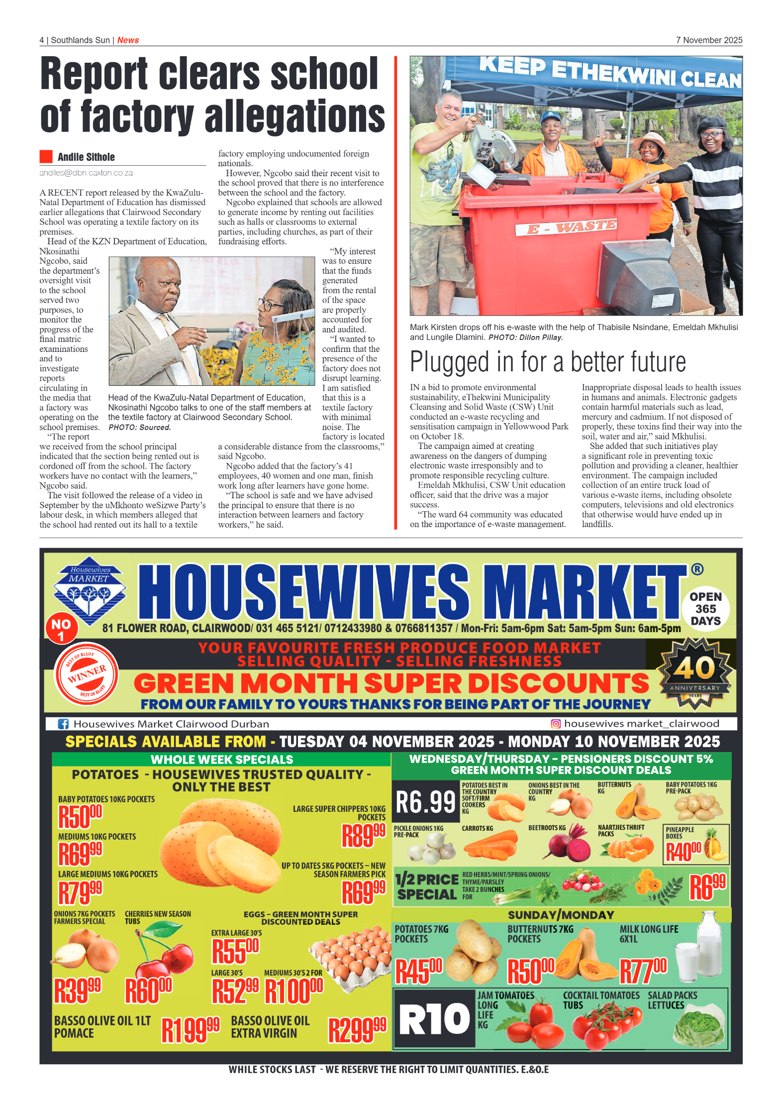 Southlands Sun 07 November 2025 page 4