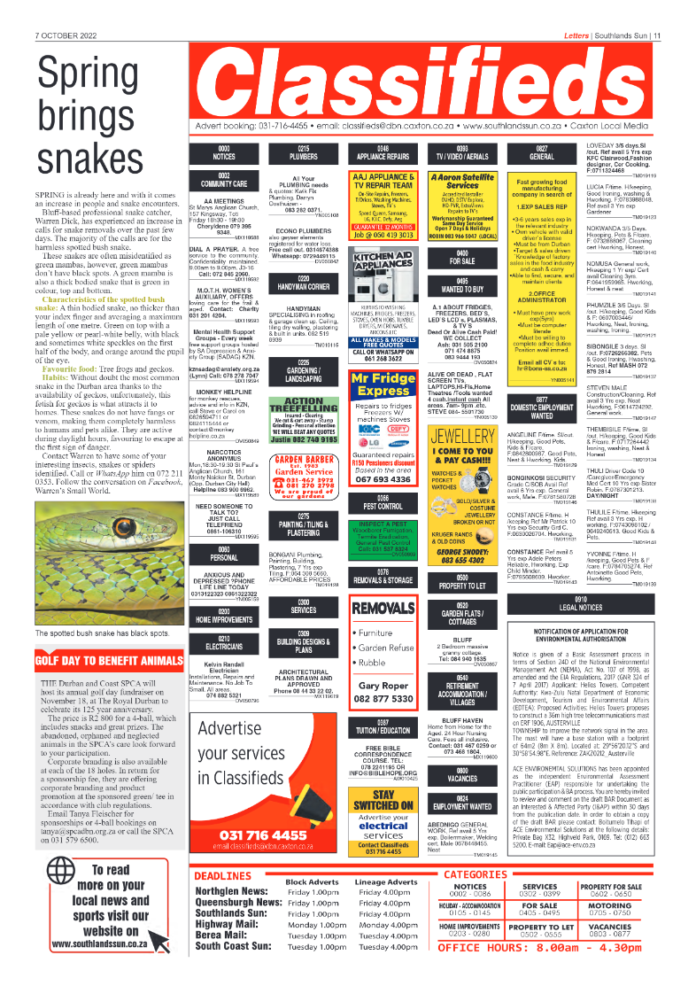 Southlands Sun 07 October 2022 page 11