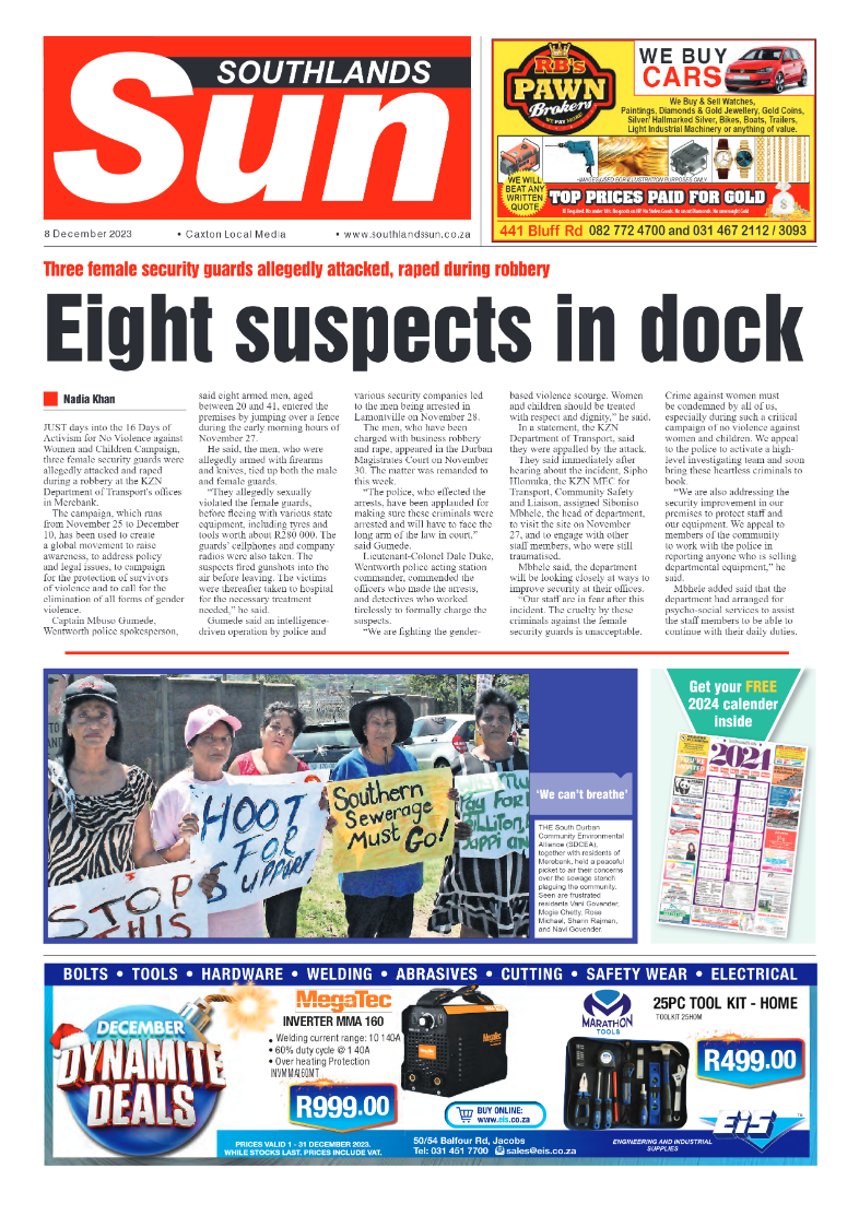 Southlands Sun 8 December 2023 page 1
