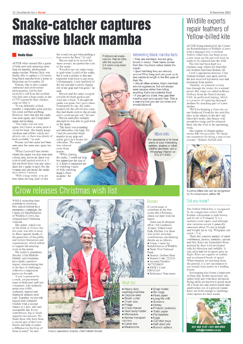Southlands Sun 8 December 2023 page 12
