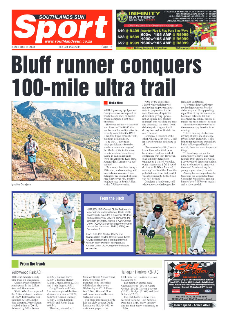 Southlands Sun 8 December 2023 page 16