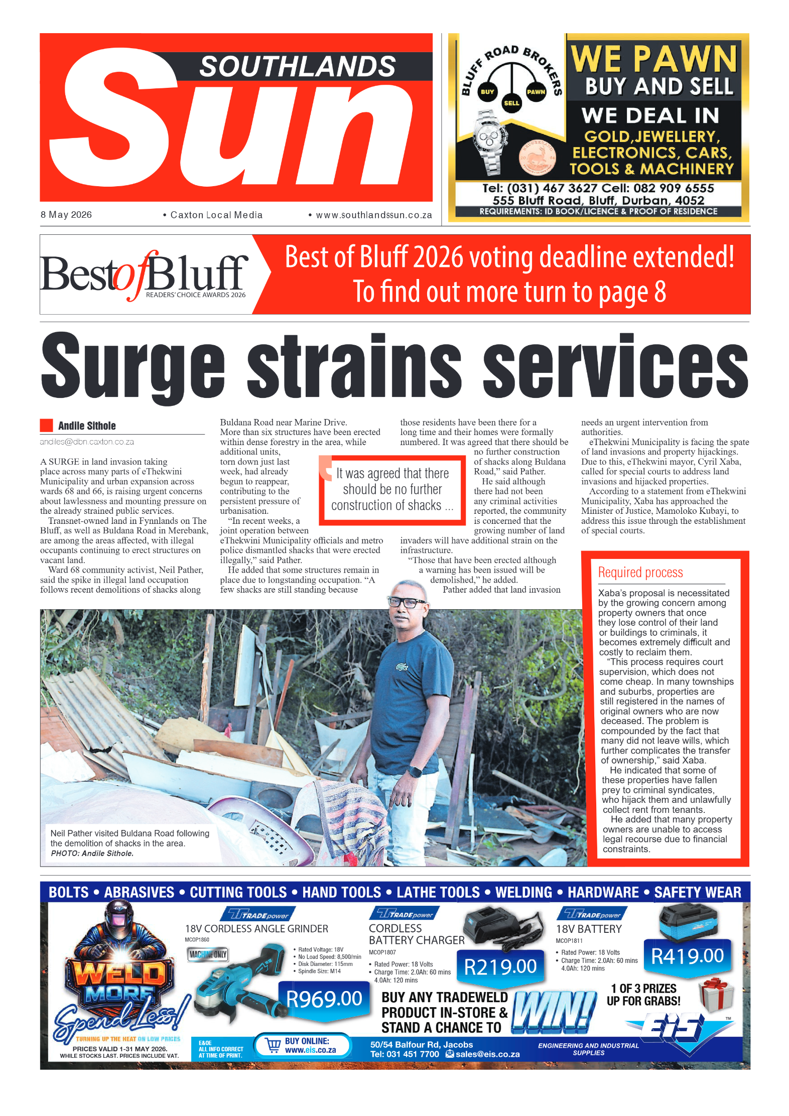 Southlands Sun 08 May 2026 page 1